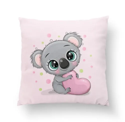 Koala szívvel prémium párna