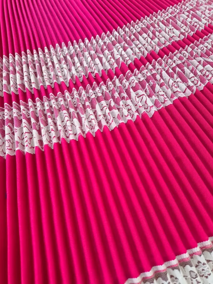 Pink pliszírozott szoknya