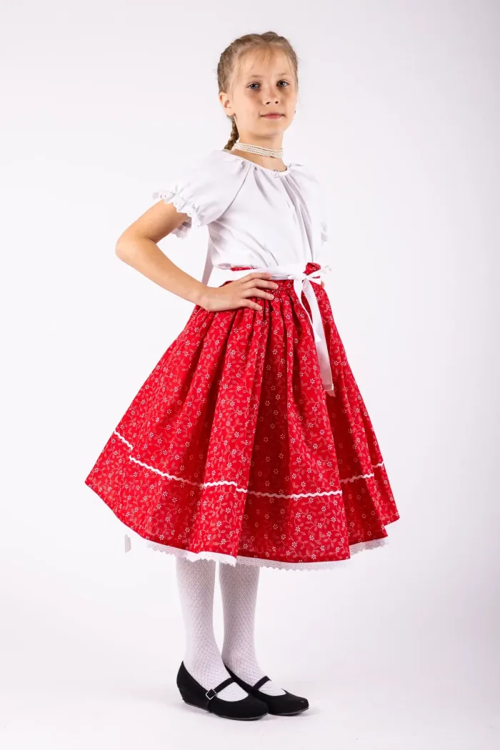 Piros indás néptáncos szoknya - Image 3