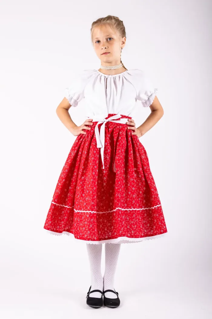 Piros indás néptáncos szoknya - Image 4