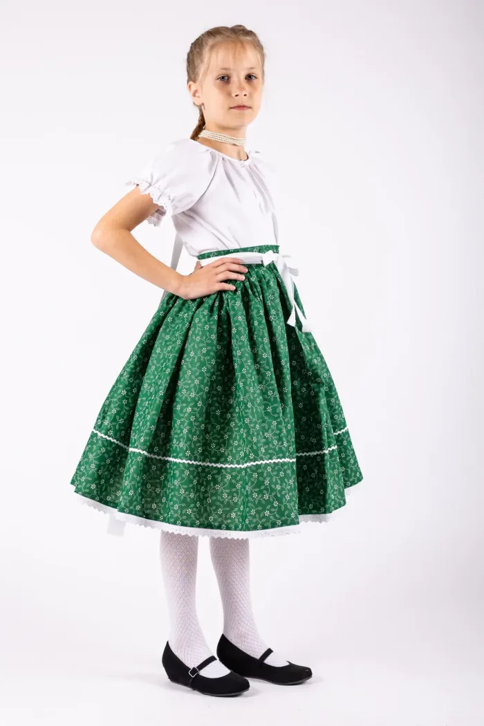 Zöld indás néptáncos szoknya - Image 2
