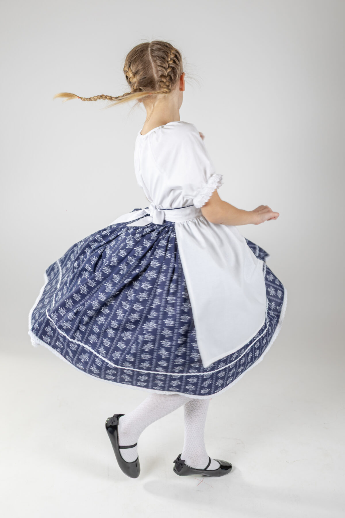 Kék sávos néptáncos szoknya - Image 4