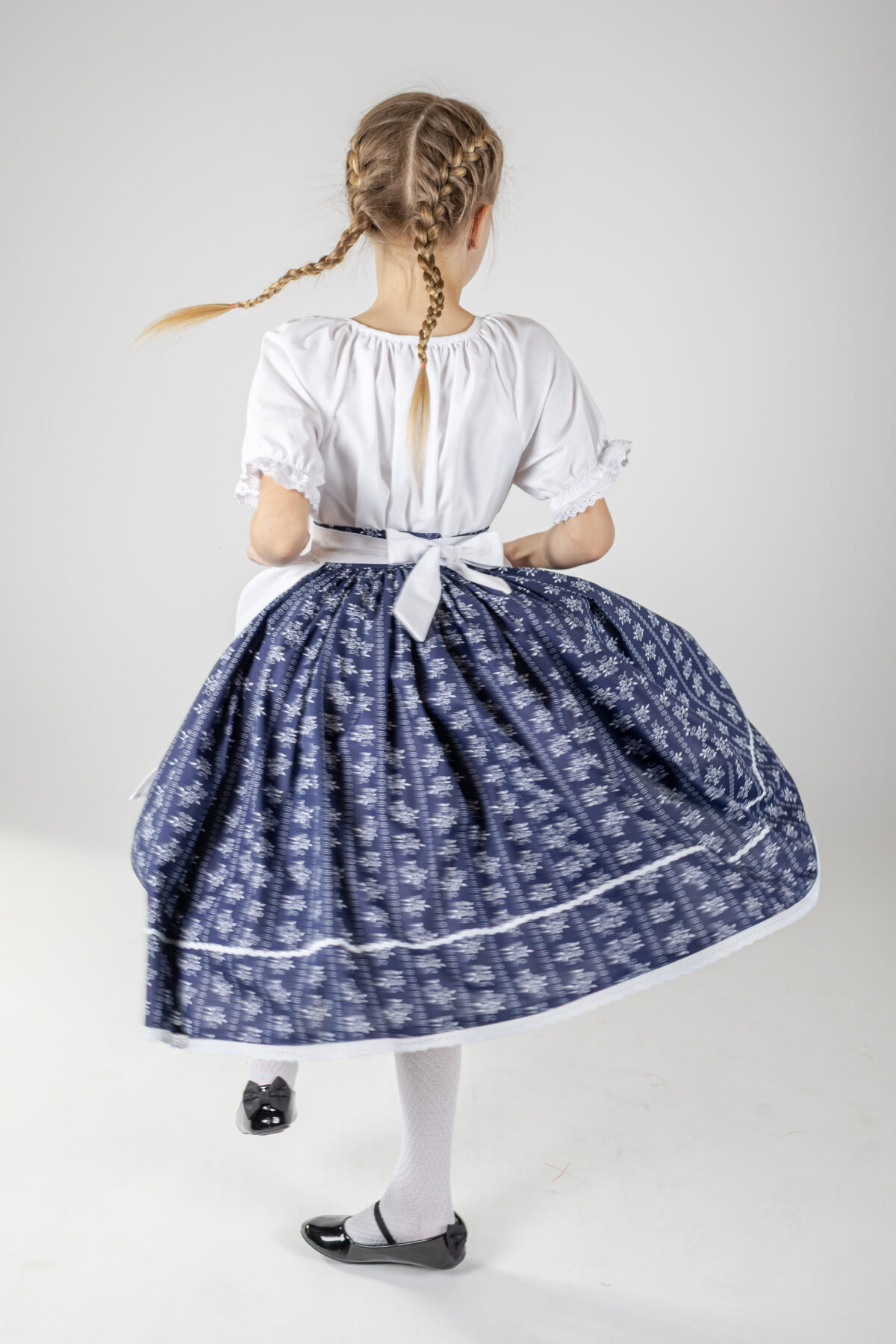 Kék sávos néptáncos szoknya - Image 5